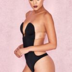 House of CB Czarne body bez pleców na każdą okazję
