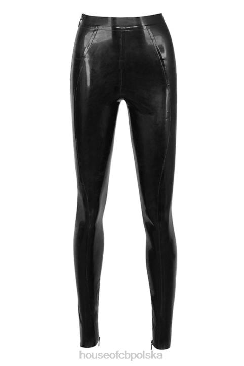 House of CB Czarne legginsy lateksowe z wysokim stanem Lia na każdą okazję - Image 7