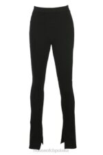 House of CB Czarne prążkowane legginsy Mitzi stylowe i wygodne - Image 12