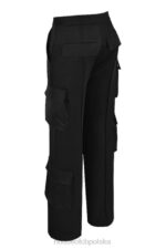 House of CB czarne satynowe spodnie cargo z prostymi nogawkami eleganckie i stylowe - Image 11