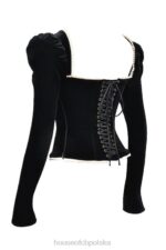 House of CB czarny aksamitny gorset Noa modny elegancki styl - Image 9