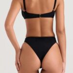 House of CB Czarny bikini Mykonos wysoki stan stylowy i wygodny