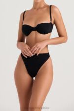 House of CB Czarny bikini Mykonos wysoki stan stylowy i wygodny - Image 4