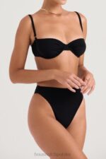 House of CB Czarny bikini Mykonos wysoki stan stylowy i wygodny - Image 5
