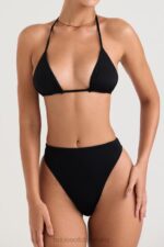 House of CB Czarny bikini Mykonos wysoki stan stylowy i wygodny - Image 7