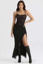 House of CB Czarny koronkowy gorset Romina Elegancja i Styl - Image 3
