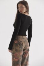 House of CB Czarny koronkowy top Candice elegancki styl - Image 7