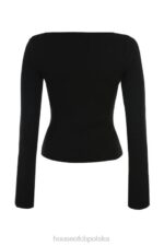 House of CB Czarny koronkowy top Candice elegancki styl - Image 10