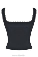 House of CB Czarny koronkowy top Noura modna odzież na każdą okazję - Image 7