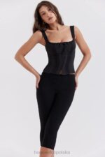 House of CB Czarny top Chicca Elegancki Styl Modowy - Image 2