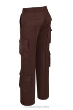 House of CB Czekoladowe Satynowe Spodnie Cargo Fashionowy Styl - Image 11