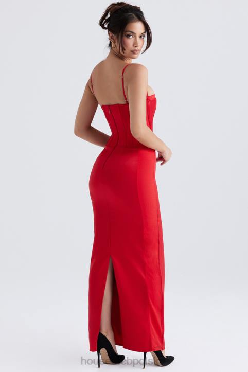House of CB Czerwona Sukienka Maxi Gorsetowa Shani Elegancja na Każdą Okazję - Image 14