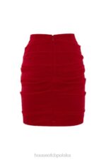 House of CB Czerwony Tiulowy Mini Spódniczka Rosita Modny Styl - Image 7