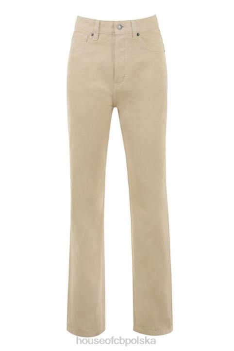 House of CB Ecru Vintage Jeansy Yara Wysoki Stan Modne i Stylowe - Image 7