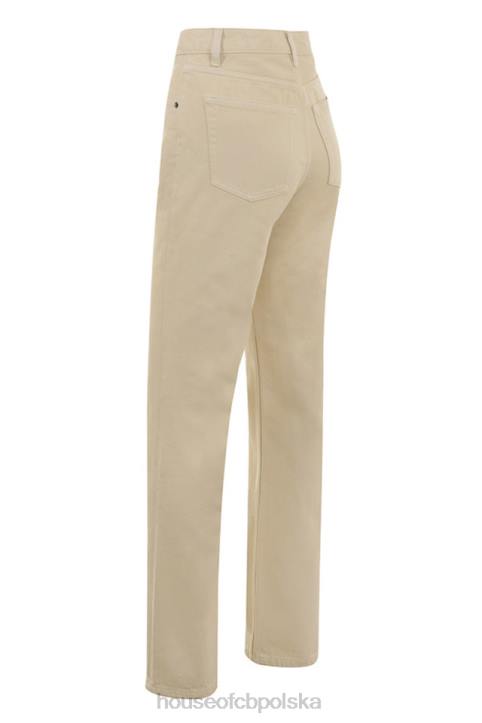 House of CB Ecru Vintage Jeansy Yara Wysoki Stan Modne i Stylowe - Image 8
