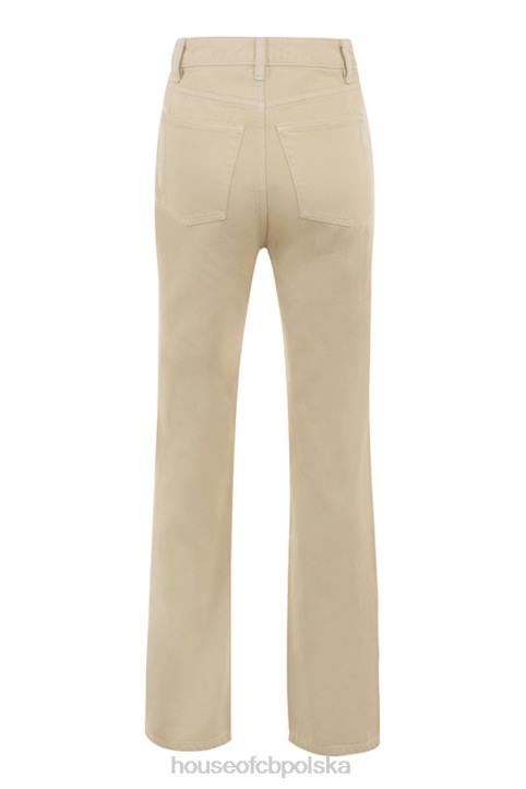 House of CB Ecru Vintage Jeansy Yara Wysoki Stan Modne i Stylowe - Image 9