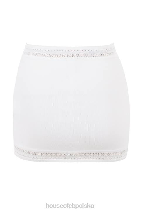 House of CB Elegancka mini spódniczka z dzianiny w kolorze kości słoniowej - Image 9