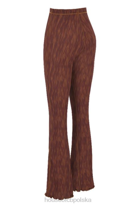 House of CB Erin Czekoladowe Spodnie z Siateczki Modne i Stylowe - Image 7