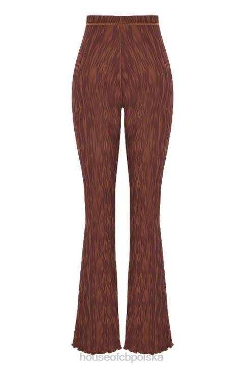 House of CB Erin Czekoladowe Spodnie z Siateczki Modne i Stylowe - Image 8