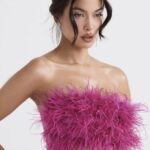 House of CB fenella gorący róż bandeau style odzież na każdą okazję
