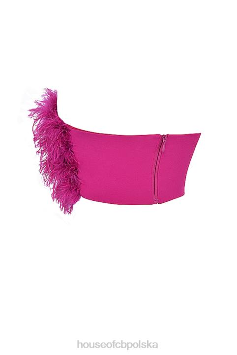 House of CB fenella gorący róż bandeau style odzież na każdą okazję - Image 3