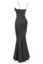 House of CB Fioletowa Suknia Fishtail Elegancka na Wesela - Image 3