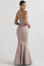 House of CB Fioletowo Grzybowa Fishtail Suknia na Wesele - Image 6