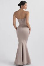 House of CB Fioletowo Grzybowa Fishtail Suknia na Wesele - Image 7