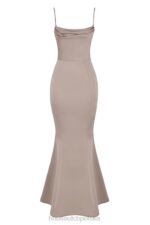 House of CB Fioletowo Grzybowa Fishtail Suknia na Wesele - Image 8