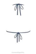 House of CB Góra bikini głęboki błękit wiązana na szyi stylowa moda - Image 4