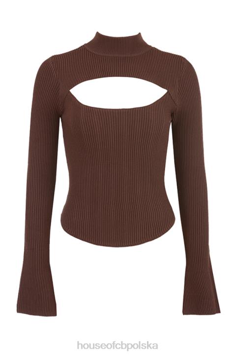 House of CB Gorset Georgina w kolorze kakao modna odzież na każdą okazję - Image 7