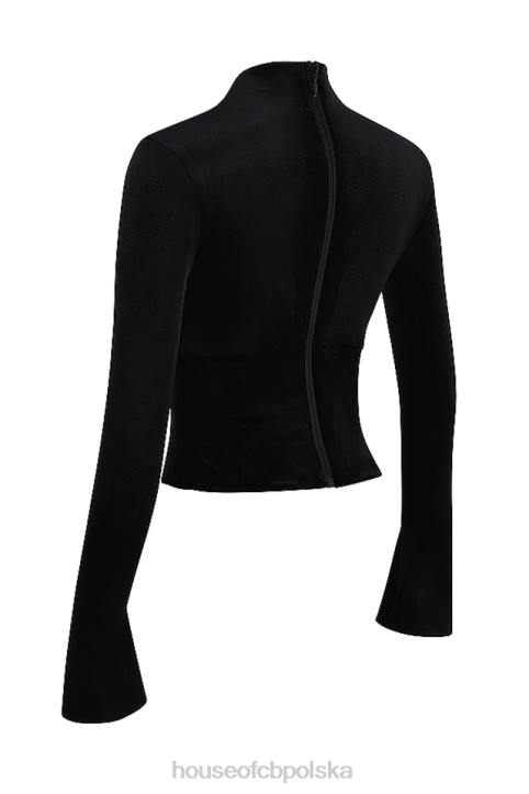 House of CB Gorset Leonora z Czarnego Aksamitu Modny Styl - Image 4
