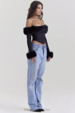 House of CB Gorset Merle z Czarnym Futerkiem Modny Styl - Image 7