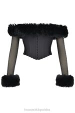 House of CB Gorset Merle z Czarnym Futerkiem Modny Styl - Image 10