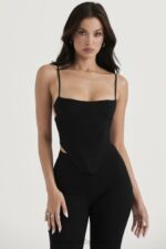 House of CB Gorset modelujący Sophia Czarne Body na Ramiączkach - Image 9