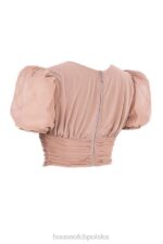 House of CB Gorset Nora Tan z Bufiastymi Rękawami Elegancja i Styl - Image 3