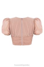 House of CB Gorset Nora Tan z Bufiastymi Rękawami Elegancja i Styl - Image 4