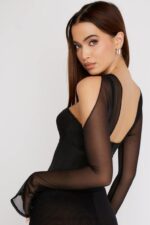 House of CB gorset strukturalny Mina czarny modny styl elegancki 4PND72 - Image 12