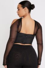 House of CB gorset strukturalny Mina czarny modny styl elegancki 4PND72 - Image 14