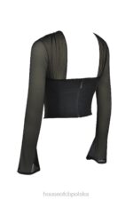 House of CB gorset strukturalny Mina czarny modny styl elegancki 4PND72 - Image 6