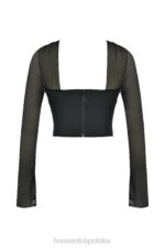 House of CB gorset strukturalny Mina czarny modny styl elegancki 4PND72 - Image 7