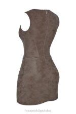 House of CB Gorsetowa mini sukienka Pandora mocha stylowa moda - Image 6