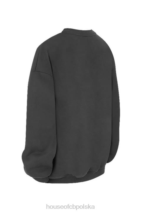 House of CB Grafitowa Oversize Bluza z Okrągłym Dekoltem na Co Dzień - Image 6