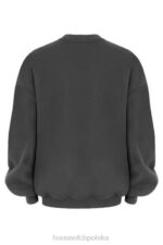 House of CB Grafitowa Oversize Bluza z Okrągłym Dekoltem na Co Dzień - Image 7