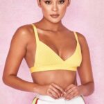 House of CB Jae Żółty bralet z bandażem modna odzież dla kobiet