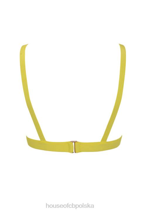 House of CB Jae Żółty bralet z bandażem modna odzież dla kobiet - Image 4