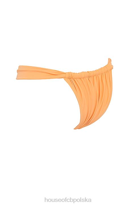 House of CB jasnopomarańczowy bikini wysoki stan marszczone nogawki 4PND1168 modna odzież plażowa - Image 11