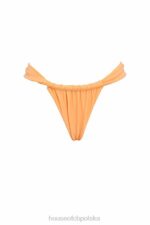 House of CB jasnopomarańczowy bikini wysoki stan marszczone nogawki 4PND1168 modna odzież plażowa - Image 10