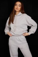 House of CB Jasnoszara oversize bluza halo modna odzież damska