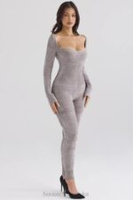 House of CB Kombinezon z Grubej Szenili Isis Mink Elegancki Stylowy i Modny - Image 11